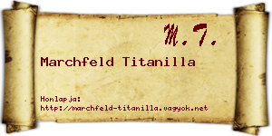 Marchfeld Titanilla névjegykártya
